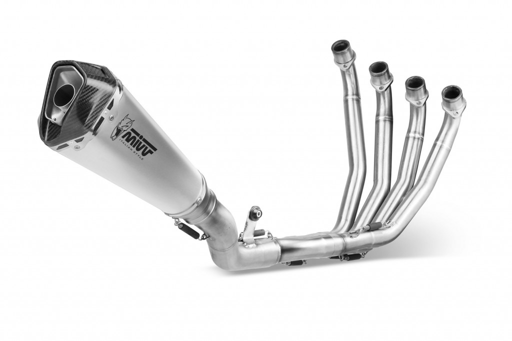 Full exhaust system MIVV DELTA RACE H.072.LDRX Stainless Steel / Carbon cap for HONDA CB 650 R 2019-2023, HONDA CBR 650 R 2019-2023