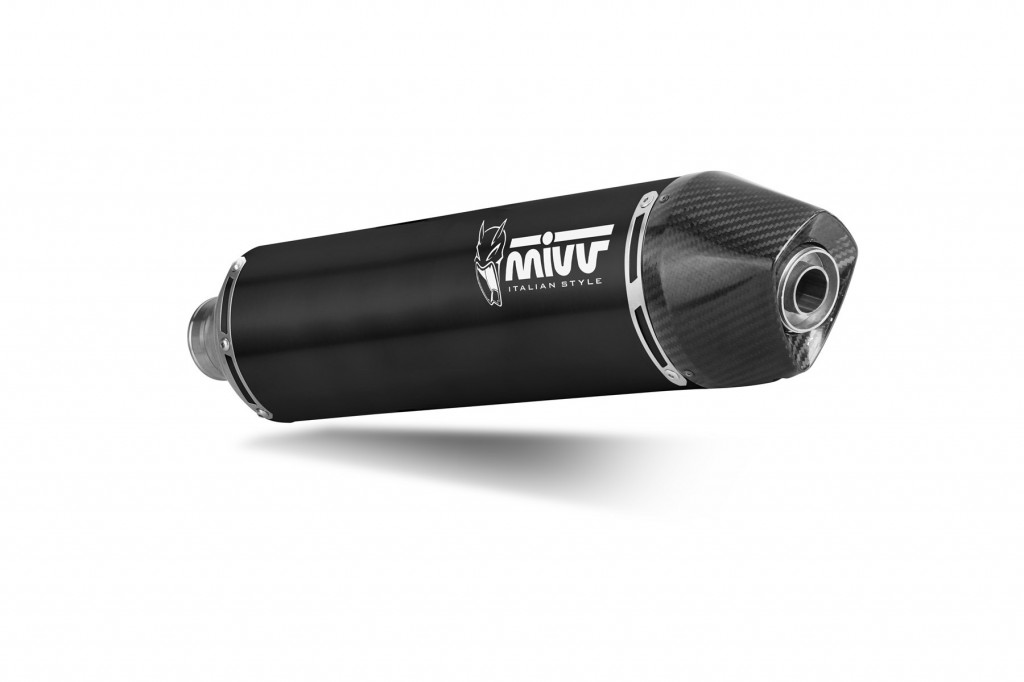 Silencer MIVV STR-1 M.KT.032.LXBC Crni for KTM Enduro 690 / R 2021-2024, KTM SMC (R) 690 2019-2024