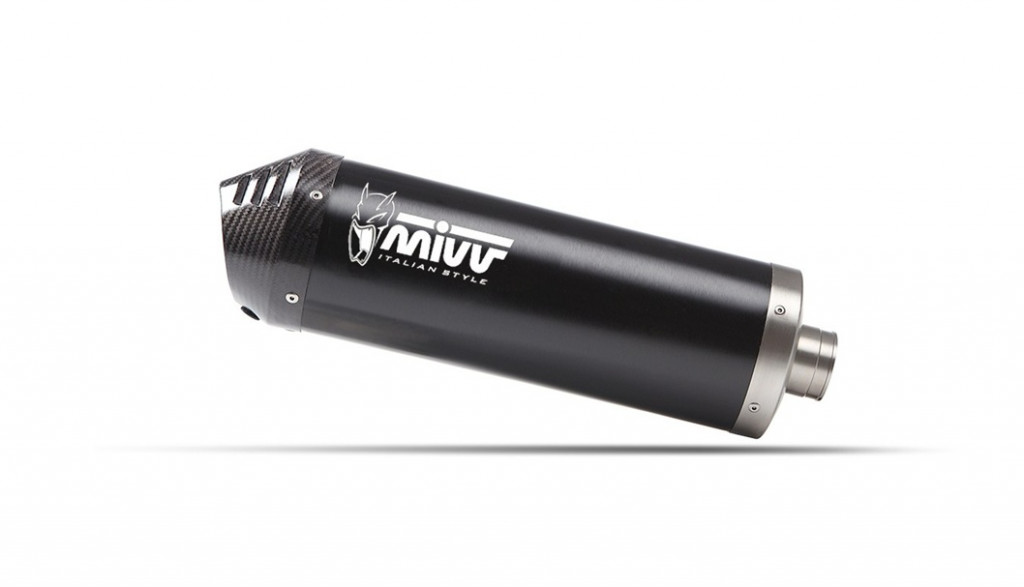Silencer MIVV OVAL MO.001.LVC Black with carbon cap for MORBIDELLI T 1002 V / VX 2025-2026