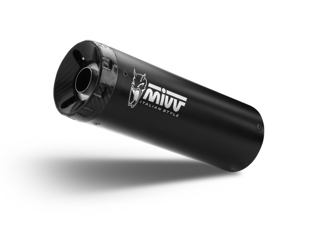 Silencer MIVV HR-1 RE.005.LH1BC Black with carbon cap for ROYAL ENFIELD HNTR 350 2022-2024