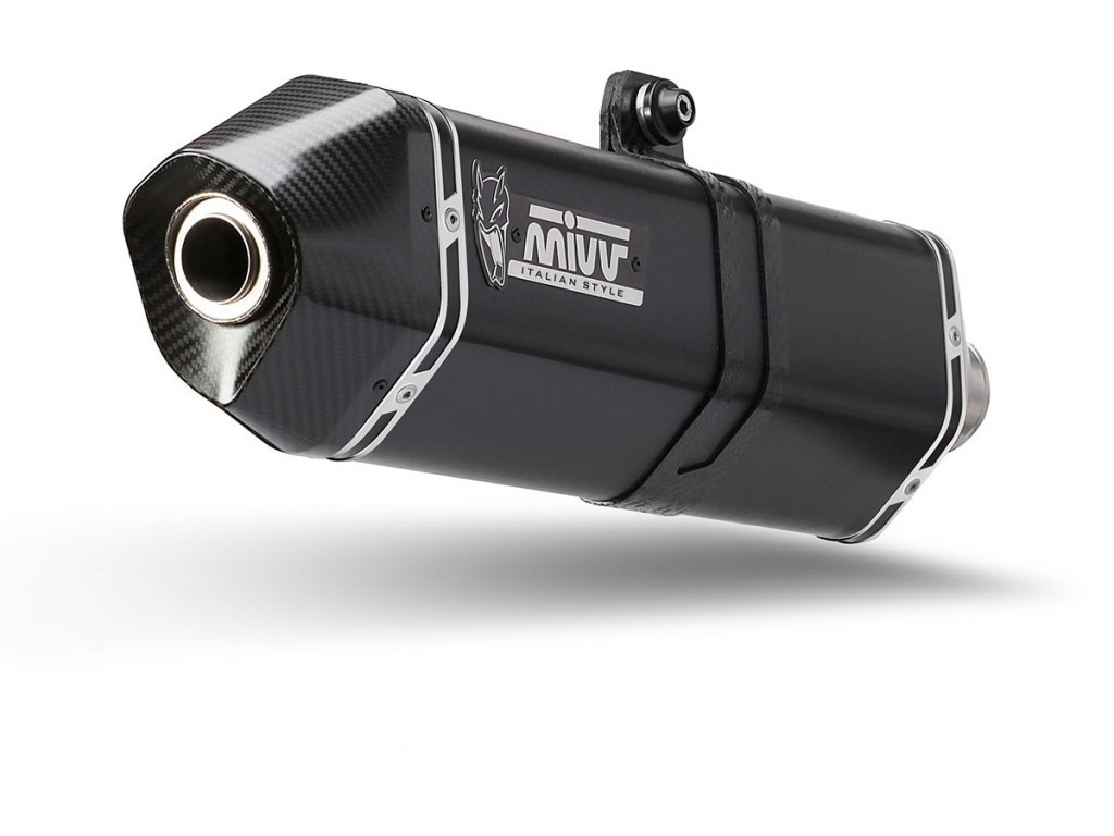 Cijeli ispušni sustav 2x1 MIVV SPEED EDGE SY.002.LRB Black Stainless Steel for SYM TL 500  2020-2021, SYM Maxsym TL 500 2019-2020