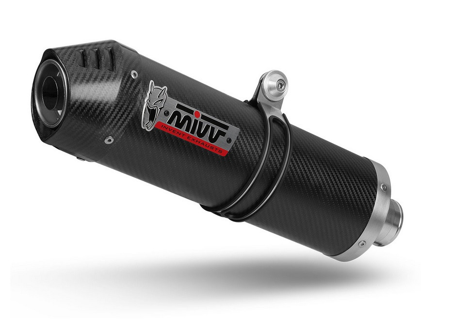 Silencer MIVV OVAL T.017.LEC Carbon / Carbon Cap for TRIUMPH Tiger 1050 Sport 2017-2021