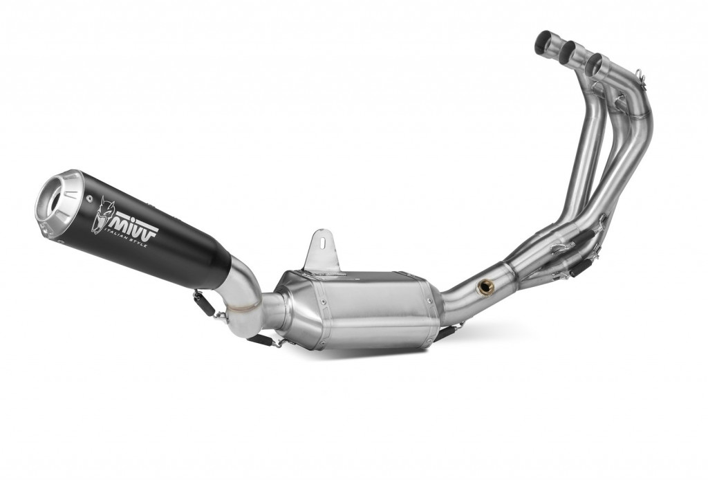Full exhaust system 3x1 MIVV X-M1 Y.060.LC4B Black Stainless Steel for YAMAHA MT-09 850 / 890 2013-2020