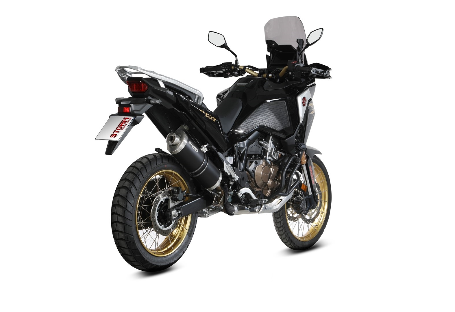 Silencer STORM OVAL H.079.LX2B Crni for HONDA CRF 1100 L Africa Twin 2020-2026