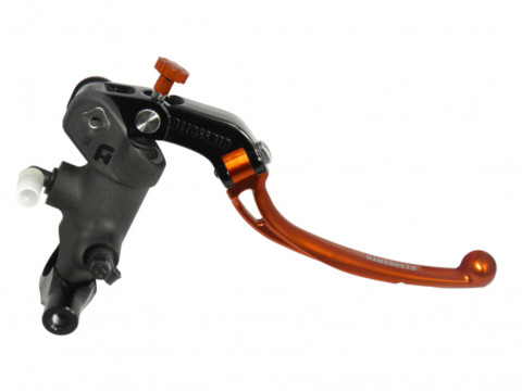 Radial brake master cylinder ACCOSSATO PC008 PRS 19 x 17-18-19 with folding lever,orange