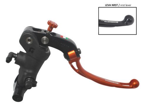 Radial brake master cylinder ACCOSSATO PC011 19 x 19 with folding lever,orange