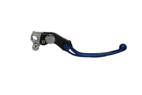 Adjustable folding lever ACCOSSATO LV011 in aluminium for original brake master cylinders plavi