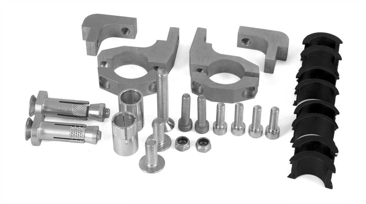 Universal mounting kit POLISPORT TOURQUET/SHIELD/BAJA 8306800001 silver