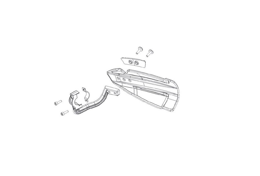 Handguard POLISPORT HAMMER 8307800005 with universal plastic mounting kit Orange 16