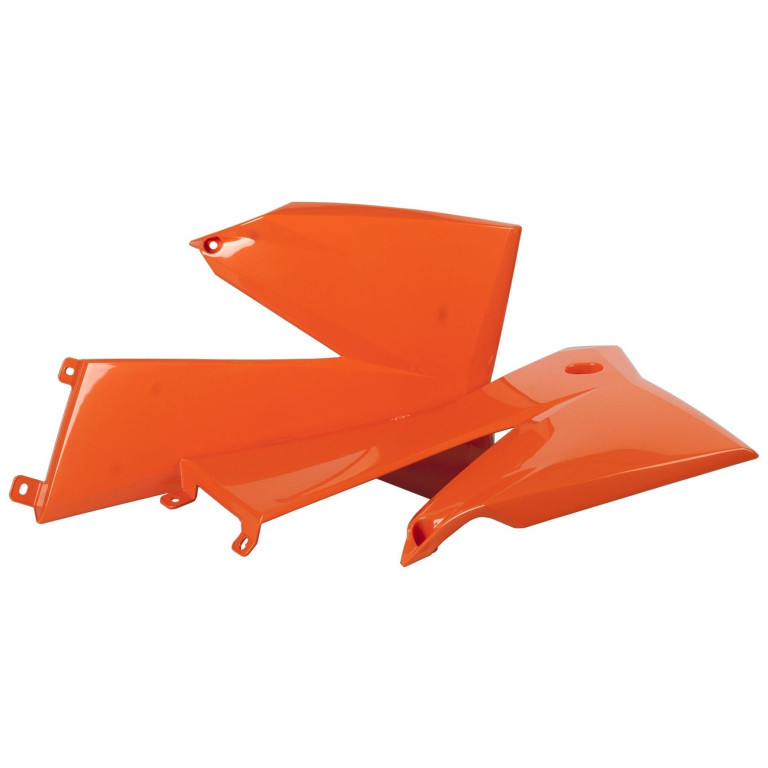 Radiator scoops POLISPORT 8411500002 (pair) orange KTM