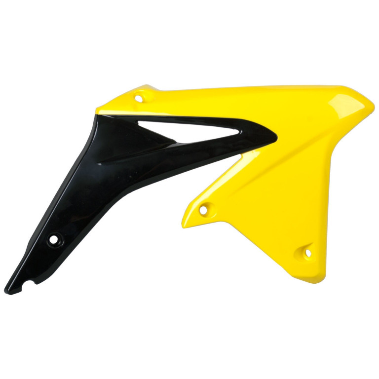 Radiator scoops POLISPORT 8412500005 (pair) black/yellow RM01