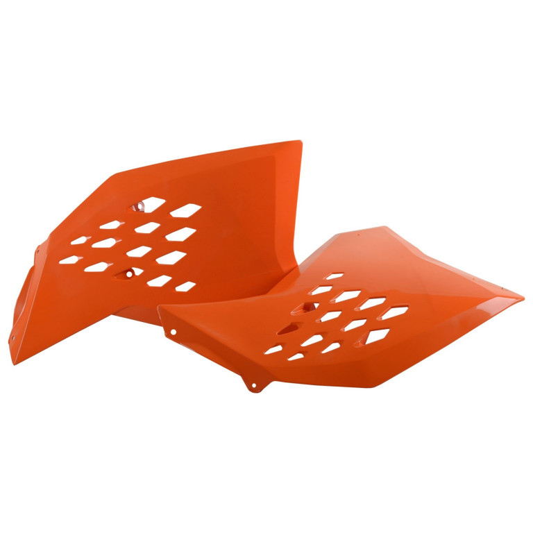 Radiator scoops POLISPORT 8428200002 (pair) orange KTM