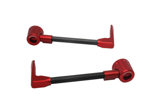 Lever guard ACCOSSATO DE008 with black hose and joint right + left , carbon