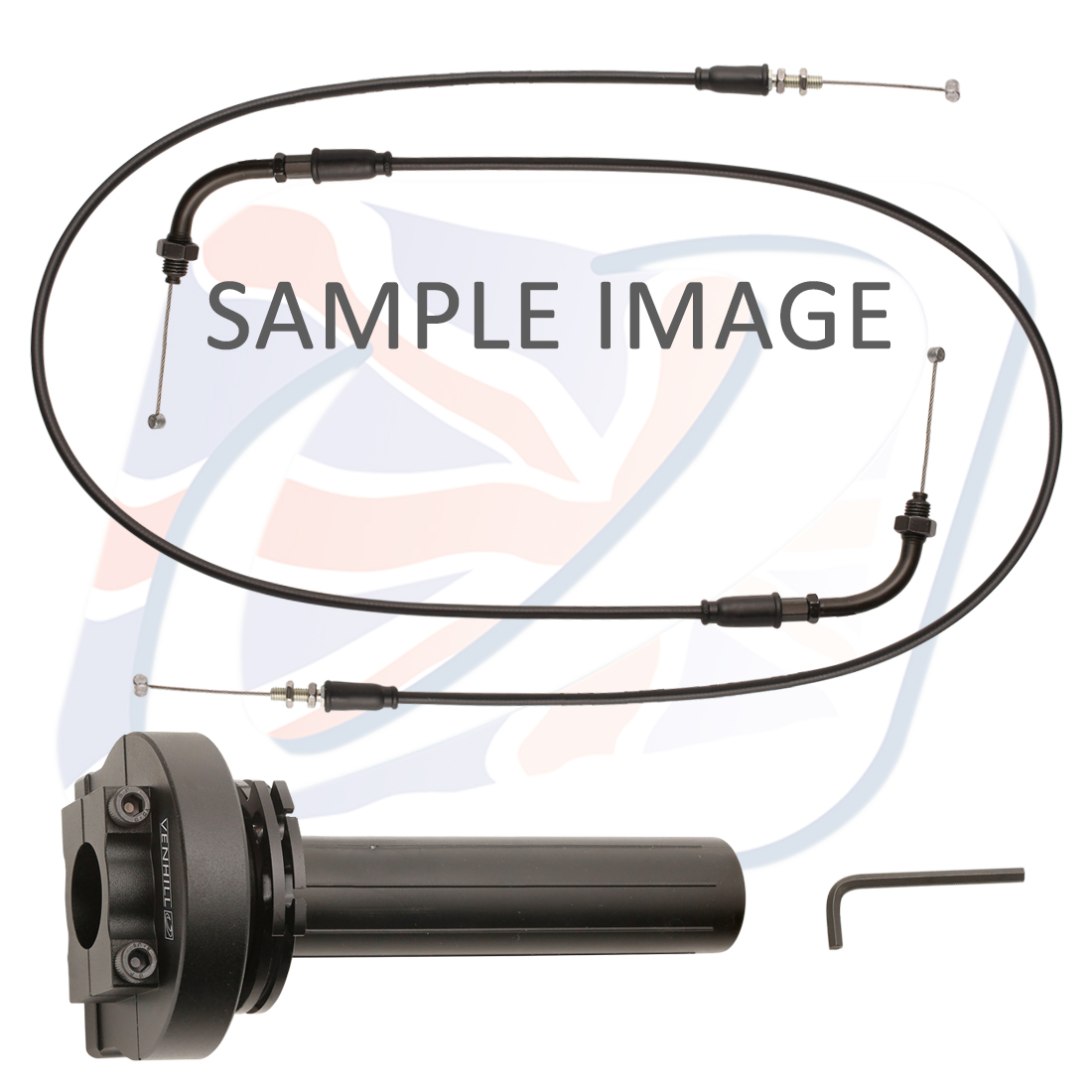 Fast action twistgrip 888 Venhill K01-4-100/888-BK including cable