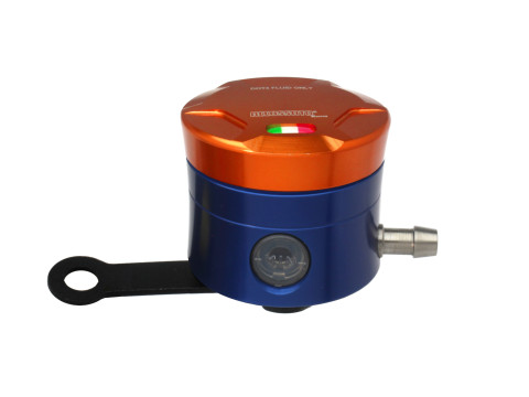 Brake fluid reservoir ACCOSSATO CNC-worked FU010 straight bracket included orange