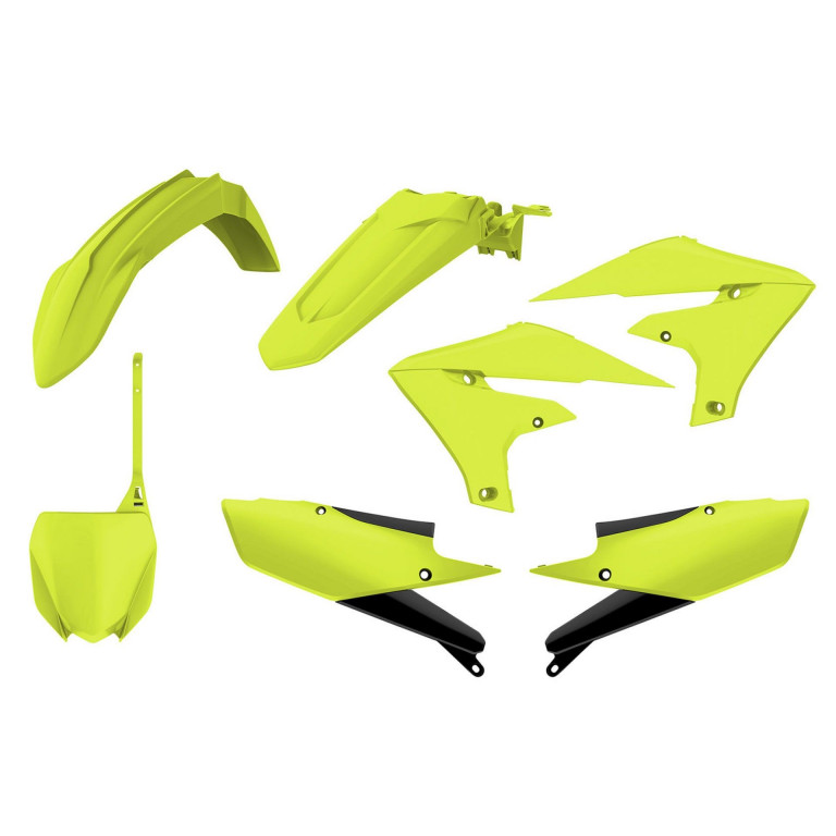 Plastic body kit POLISPORT 90782 Flo yellow for YAMAHA YZ 250 F 2019-2023, YAMAHA YZ 450 F 2018-2023