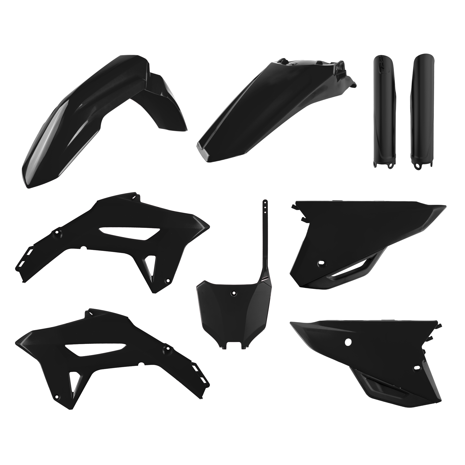 Plastic body kit POLISPORT 91056 Crni for HONDA CRF 450 R 2021-2024, HONDA CRF 250 R 2022-2024