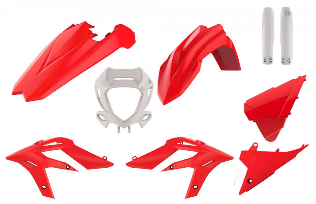 Plastic body kit POLISPORT 91059 enduro Red/White for BETA Xtrainer 250 2020-2022, BETA Xtrainer 300 2020-2022