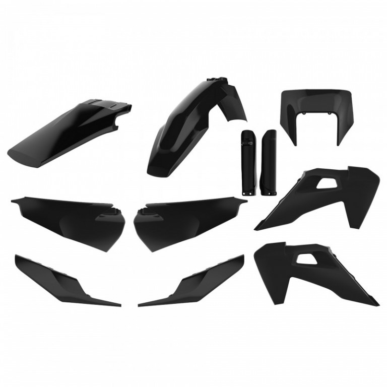 Plastic body kit POLISPORT 91125 enduro Crni