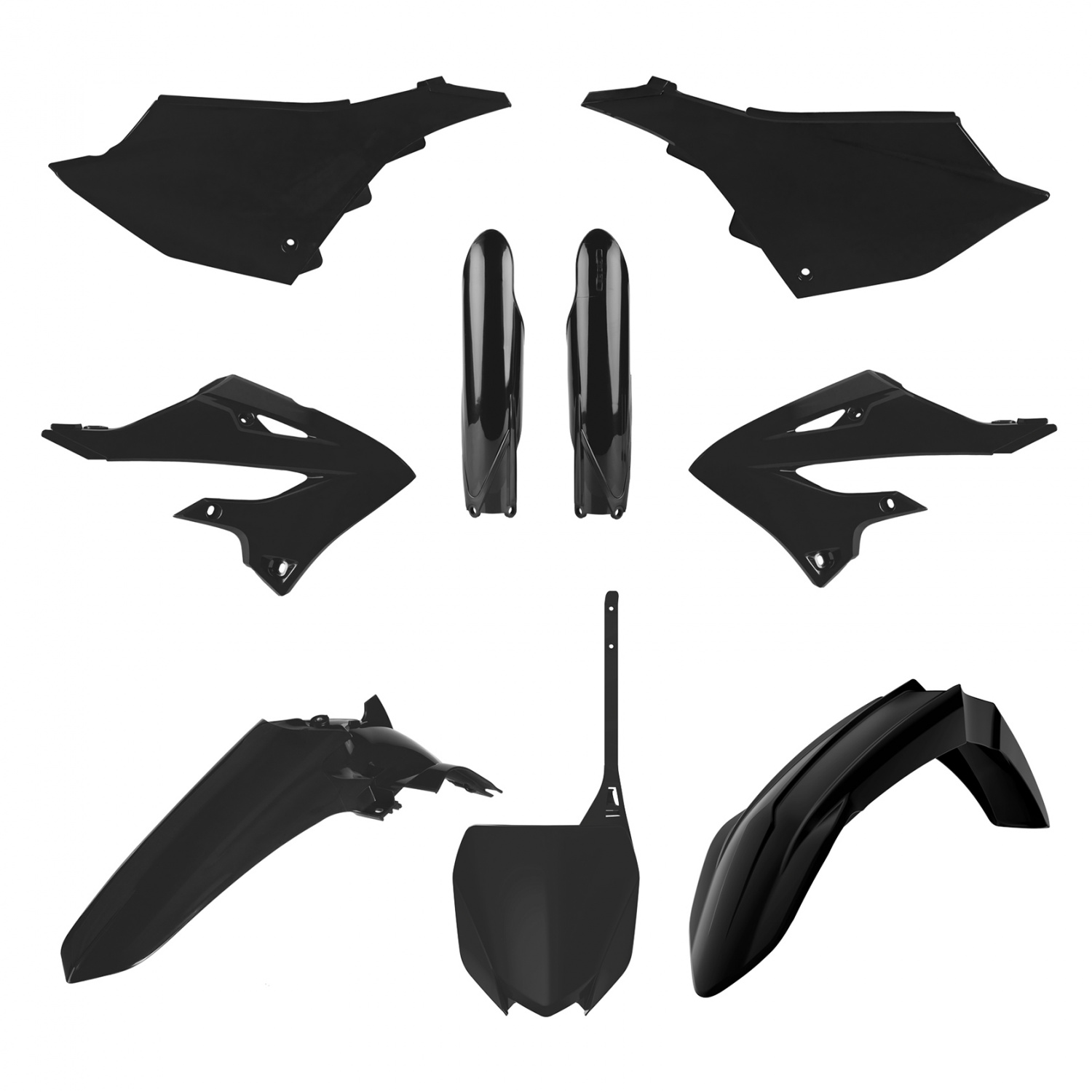 Plastic body kit POLISPORT 91129 Crni for YAMAHA YZ 125 2022-2026, YAMAHA YZ 250 2022-2026