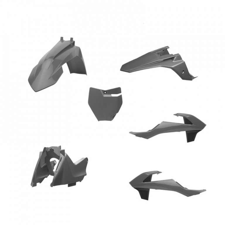 Plastic body kit POLISPORT 91297 grey