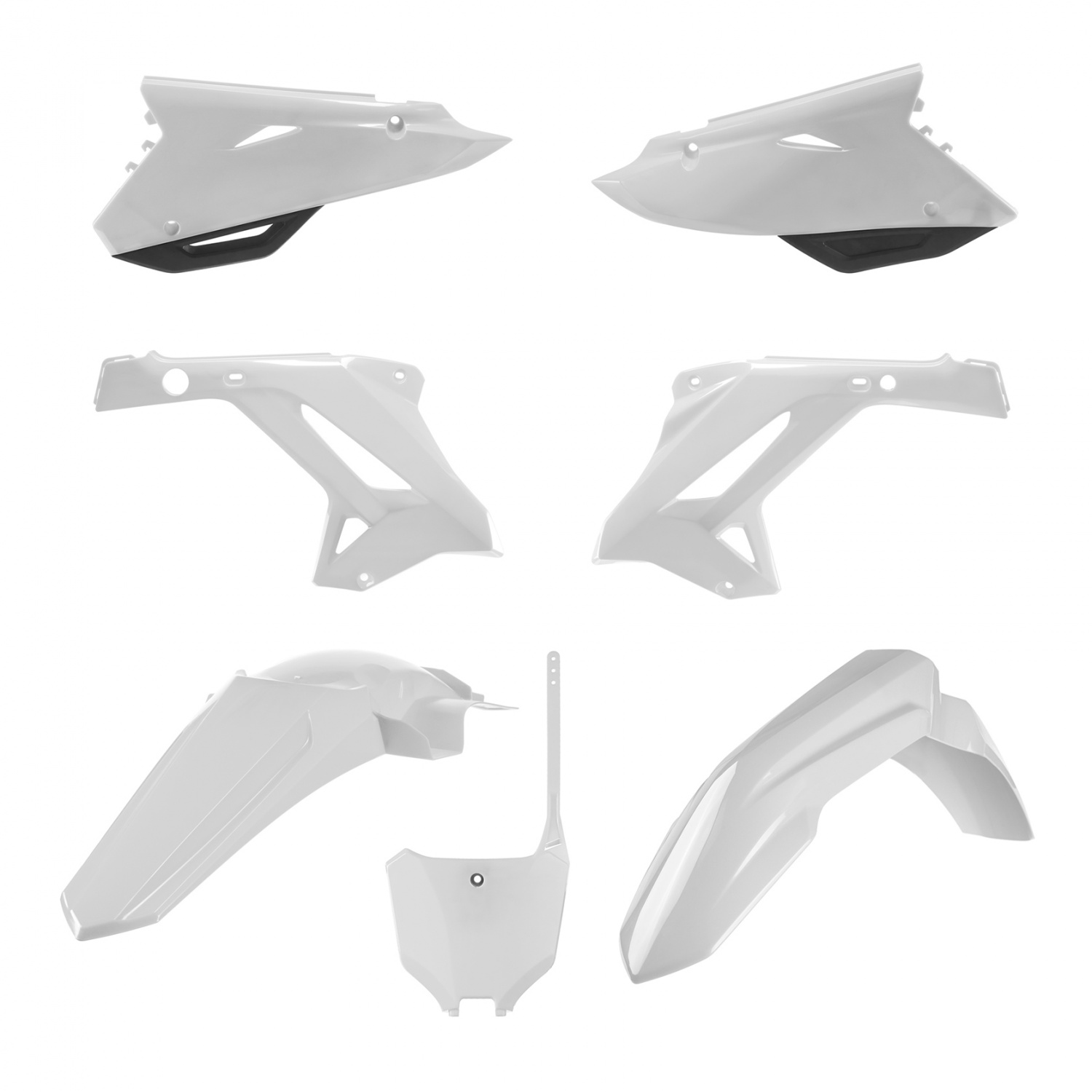 Plastic body kit POLISPORT 91310 White for HONDA CR 125 R 2002-2007, HONDA CR 250 R 2002-2007