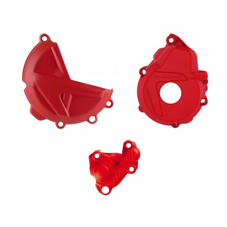 Clutch and ignition cover protector kit POLISPORT 91321 Crven