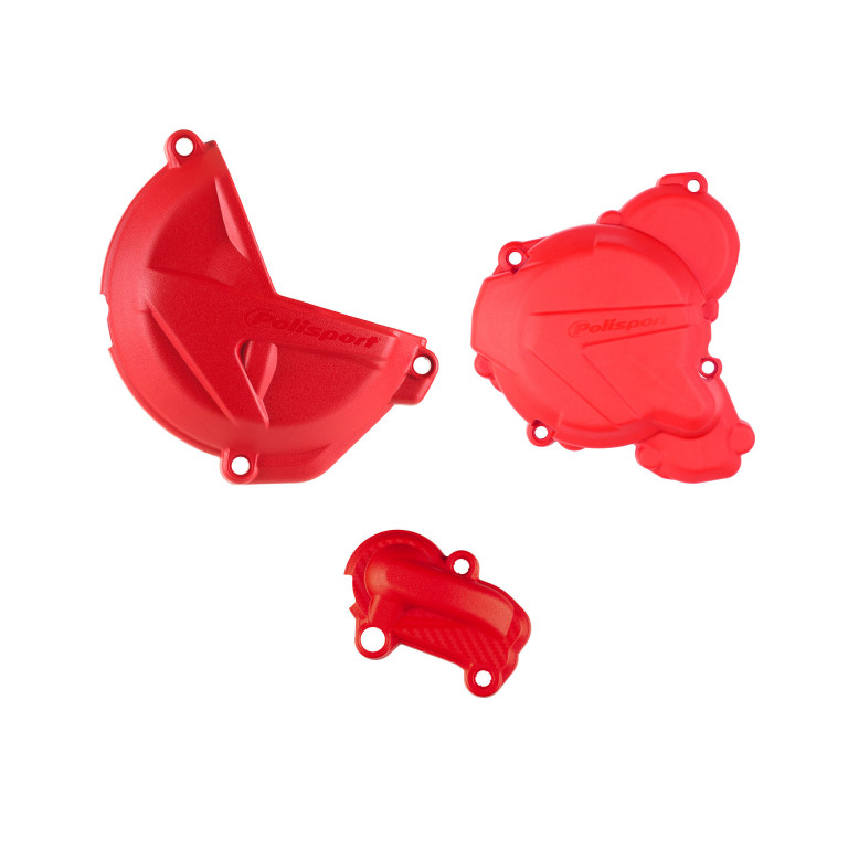 Clutch and ignition cover protector kit POLISPORT 91323 Crven