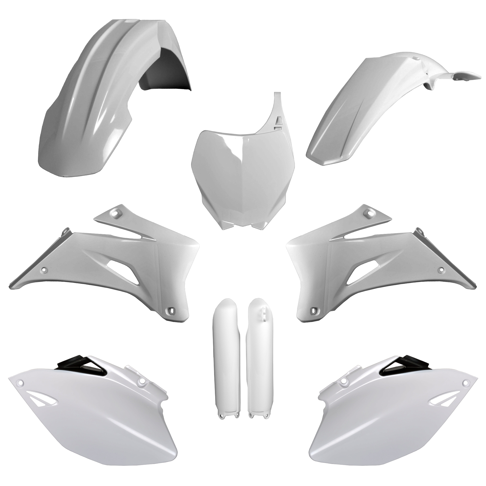 Plastic body kit POLISPORT 91397 White for YAMAHA YZ 250 F 2008-2009, YAMAHA YZ 450 F 2008-2009