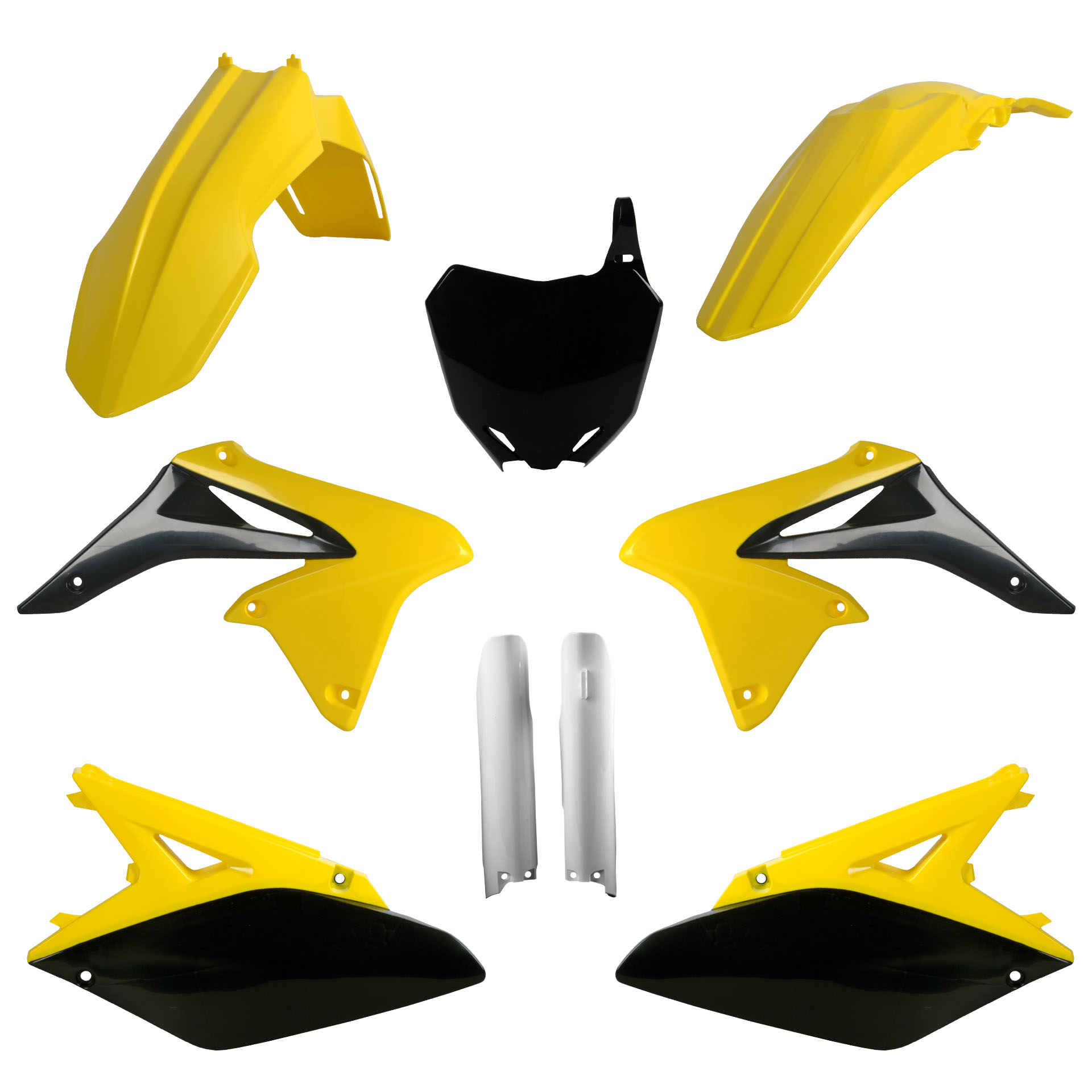Plastic body kit POLISPORT 91424 OEM color 10-12 for SUZUKI RM-Z 250 2010-2018