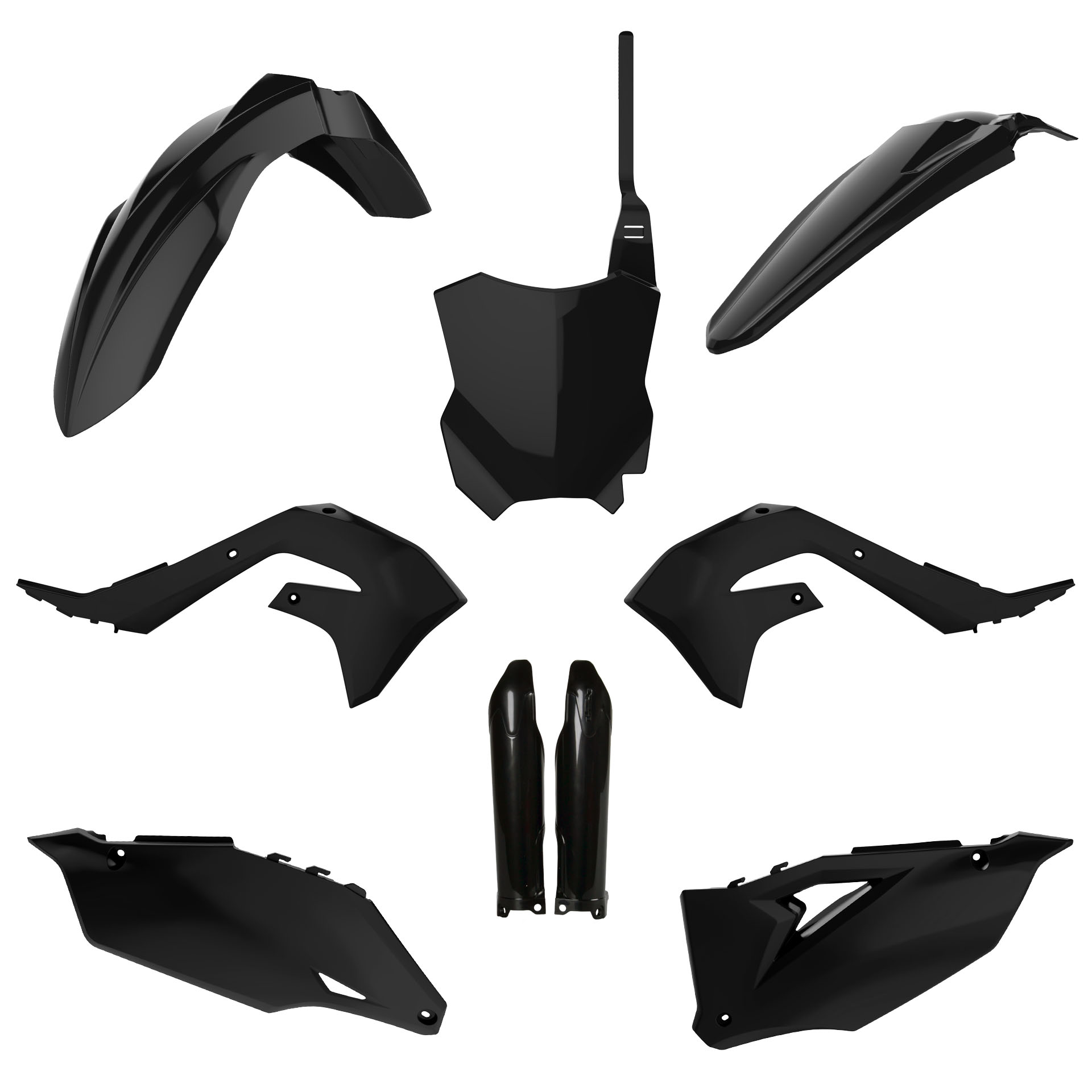 Plastic body kit POLISPORT 91496 Crni for KAWASAKI KX 250 (F) 4T 2021-2024, KAWASAKI KX 450 (F) 2019-2023