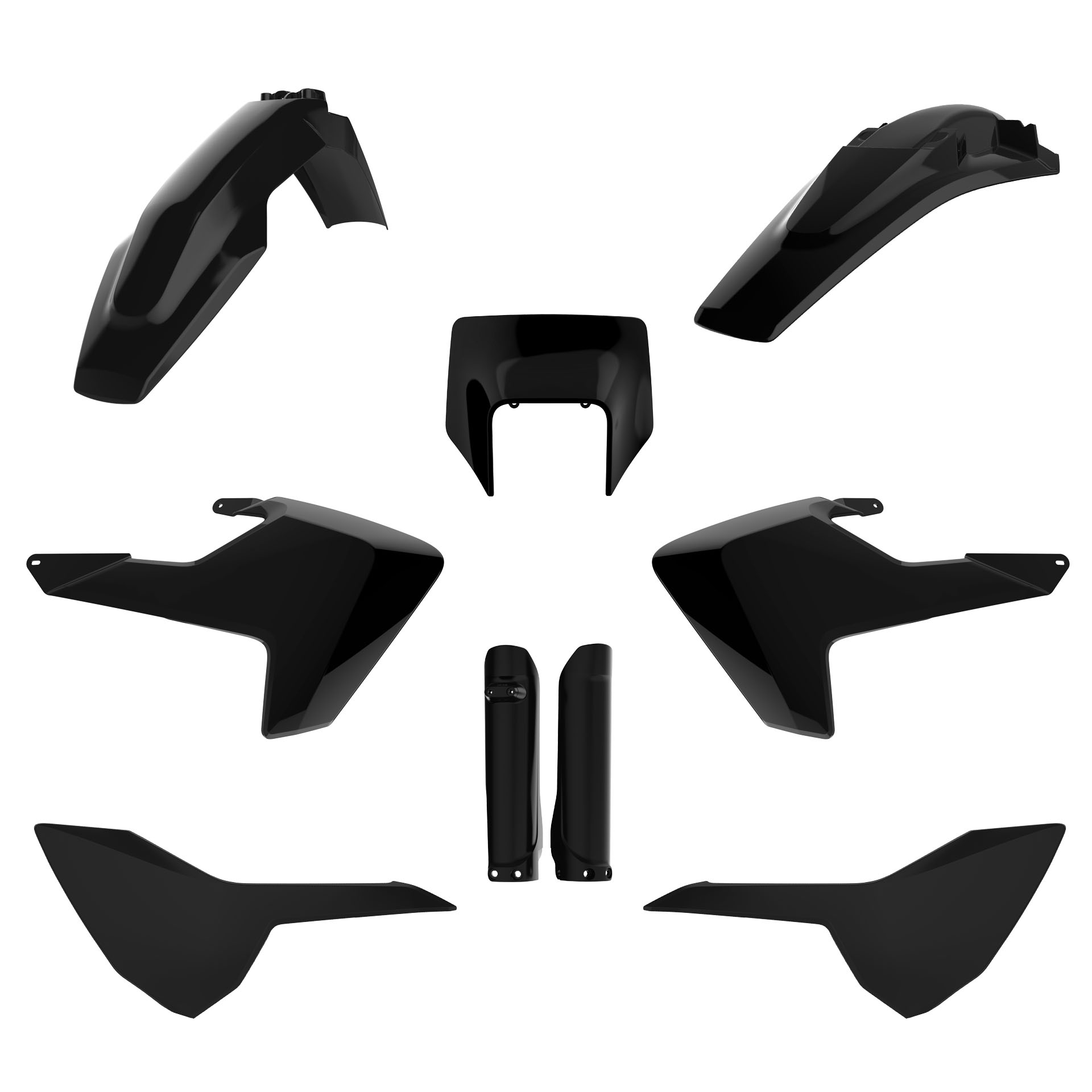 Plastic body kit POLISPORT 91505 Crni