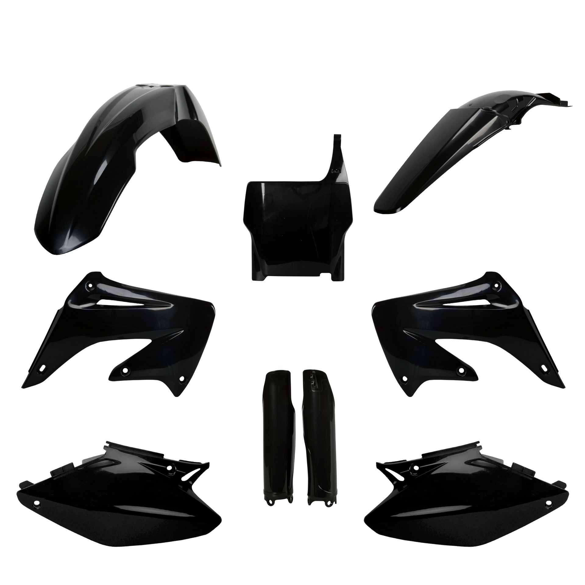 Plastic body kit POLISPORT 91513 Crni for HONDA CR 125 R 2004-2007, HONDA CR 250 R 2004-2007
