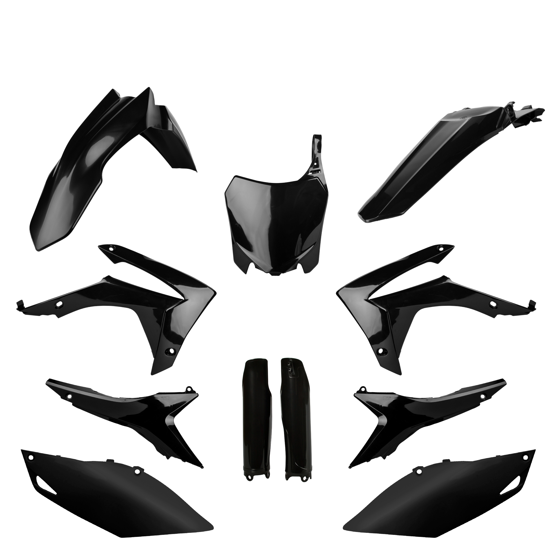 Plastic body kit POLISPORT 91531 Crni for HONDA CRF 450 R 2013-2016, HONDA CRF 250 R 2014-2017