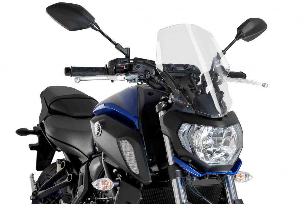 Windshield PUIG NEW GEN. SPORT 9667W transparent for YAMAHA MT-07 700 2018-2020