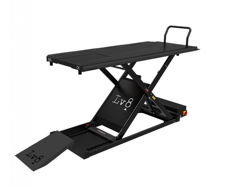 Motorcycle lift LV8 GOLDRAKE 800HC FLOOR VERSION EG800HCE.BK with electro-hydraulic unit, split version (black)