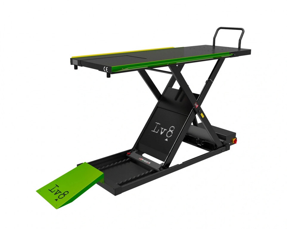 Motorcycle lift LV8 GOLDRAKE 800 EG800HCSE.G with electro-hydraulic unit, split version (green)