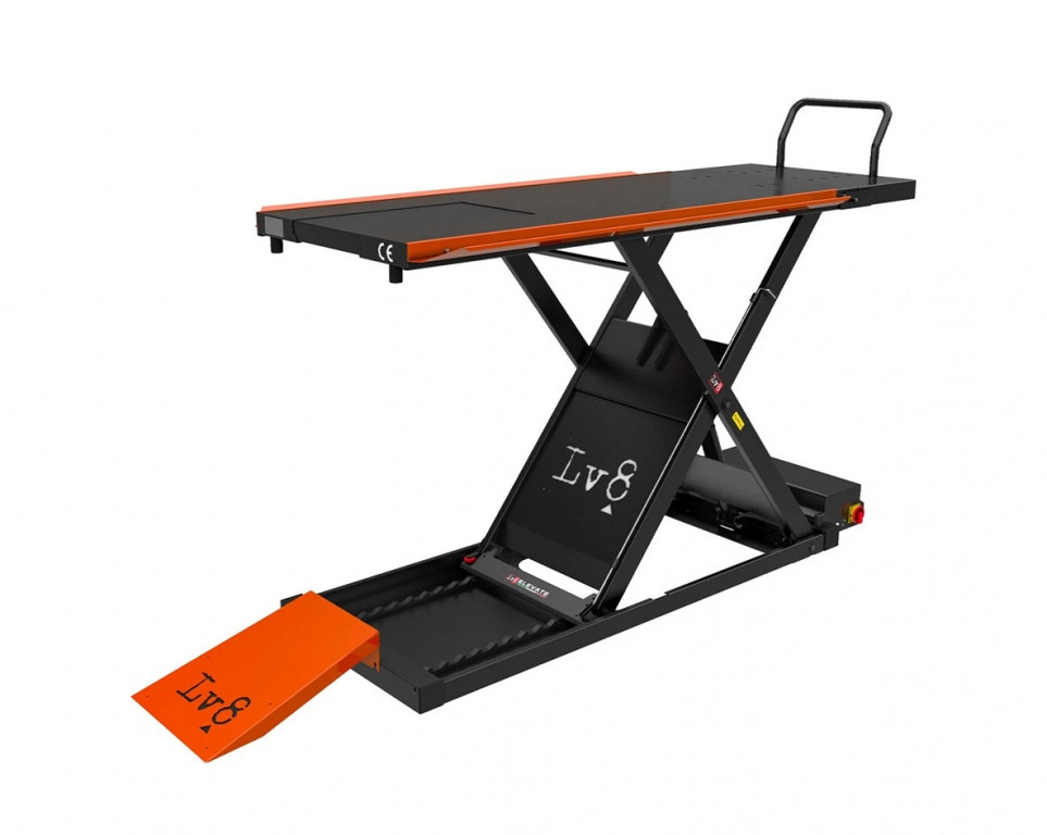 Motorcycle lift LV8 GOLDRAKE 800 EG800HCSE.O with electro-hydraulic unit, split version (orange)