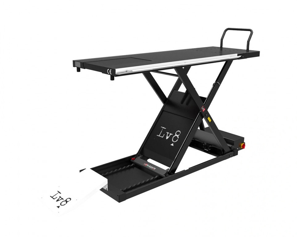 Motorcycle lift LV8 GOLDRAKE 800 EG800HCSE.W with electro-hydraulic unit, split version (white)