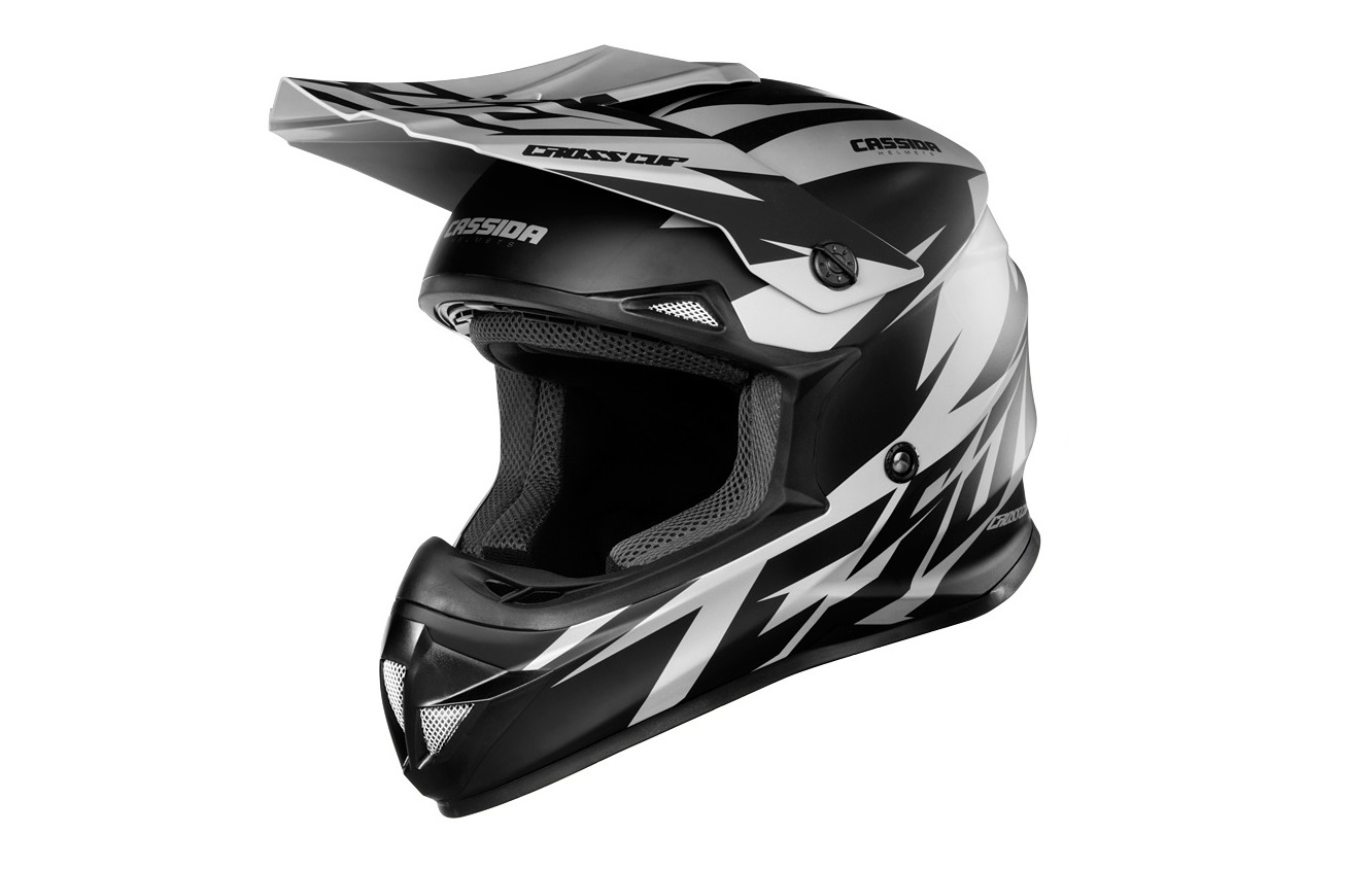 Motocross Helmet CASSIDA CROSS CUP TWO grey matt/ black S