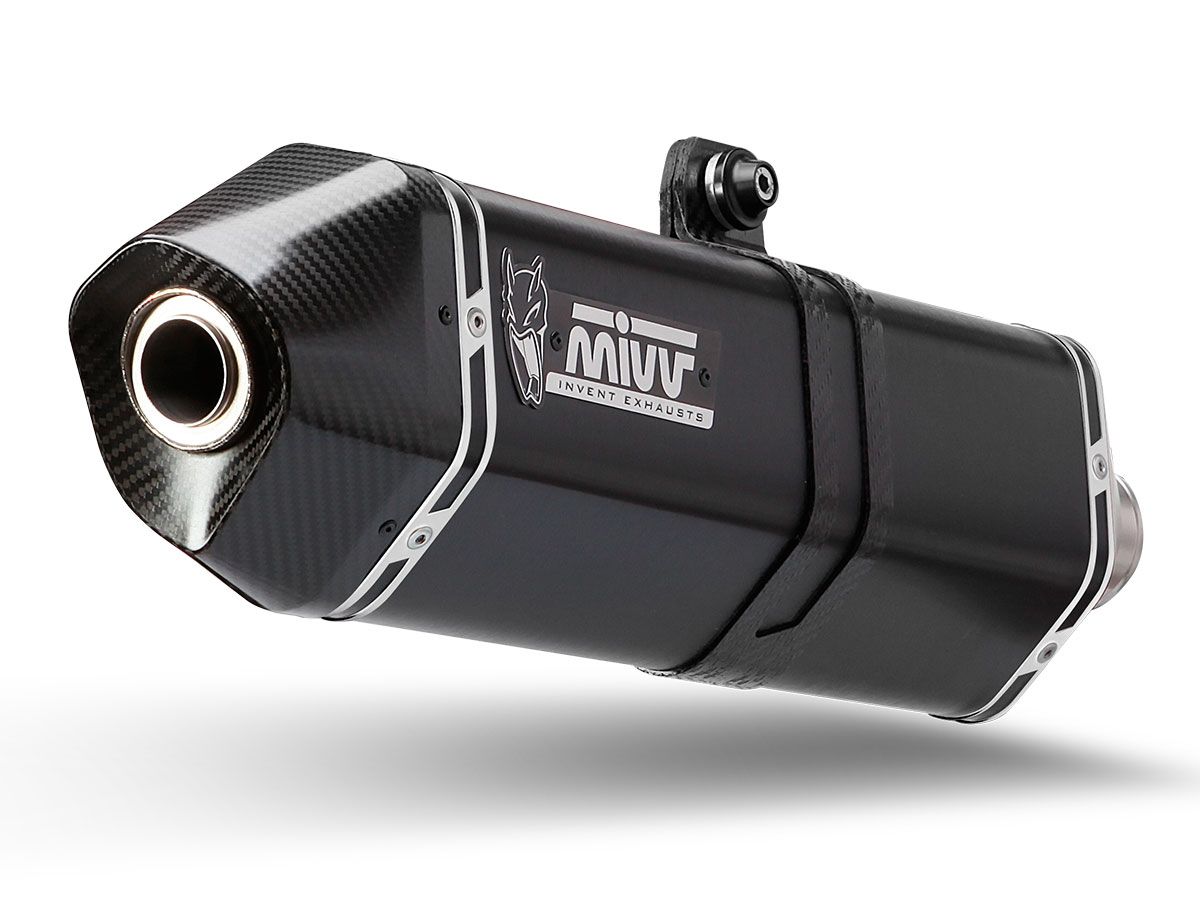 2 silencers kit MIVV SPEED EDGE S.052.LRB Steel Black for SUZUKI GSX 1300 Hayabusa / SE 2008-2017