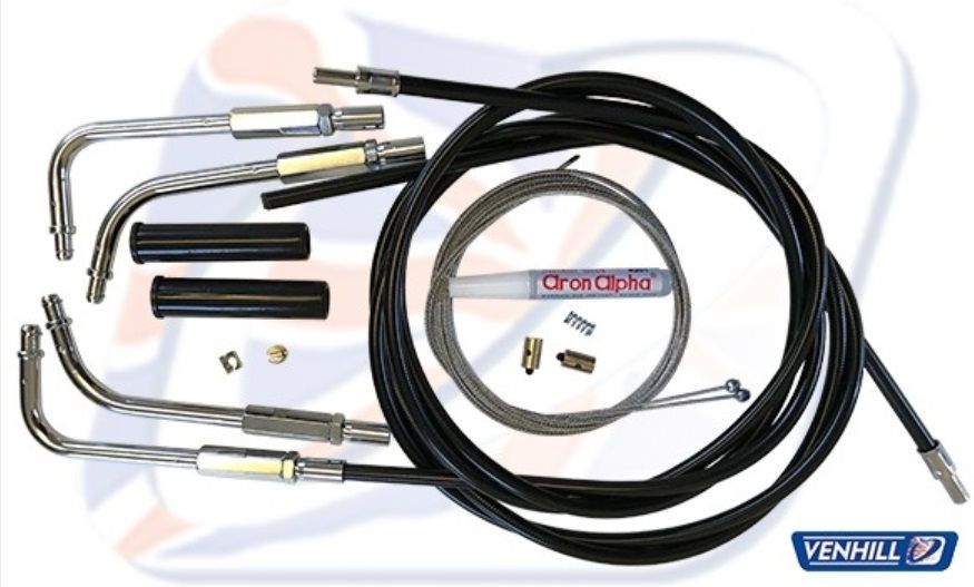 Throttle cable kit Venhill U01-4-402 Crni push fit