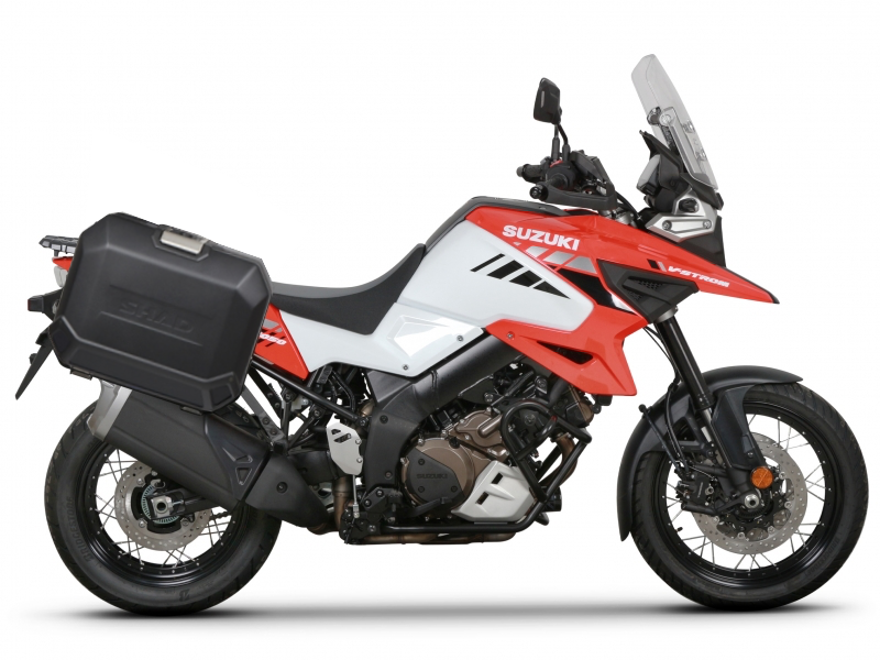 Set bočnih aluminijastih kofera sa nosači 47L SHAD TERRA BLACK SHAD SUZUKI DL 1000 V-Strom/ DL 1050 V-Strom