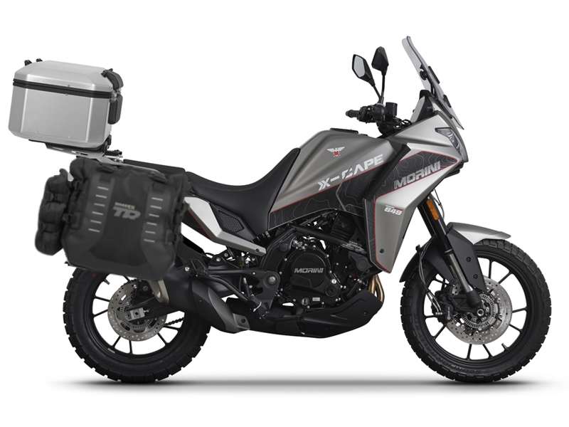 Complete set of SHAD TERRA TR40 adventure saddlebags and SHAD TERRA aluminium 48L topcase, including mounting kit SHAD Moto Morini X-Cape 649