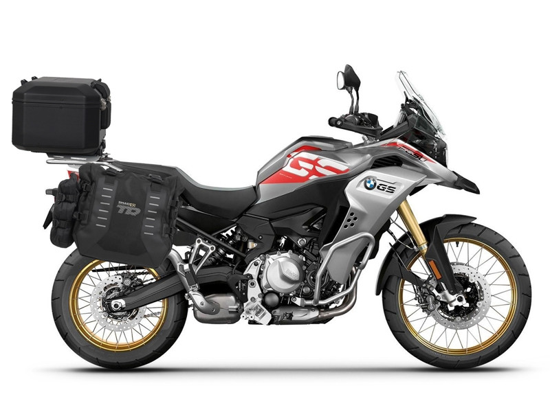 Complete set of SHAD TERRA TR40 adventure saddlebags and SHAD TERRA BLACK aluminium 55L topcase, including mounting kit SHAD BMW F 750 GS/ F 850 GS/ F 850 GS Adventure