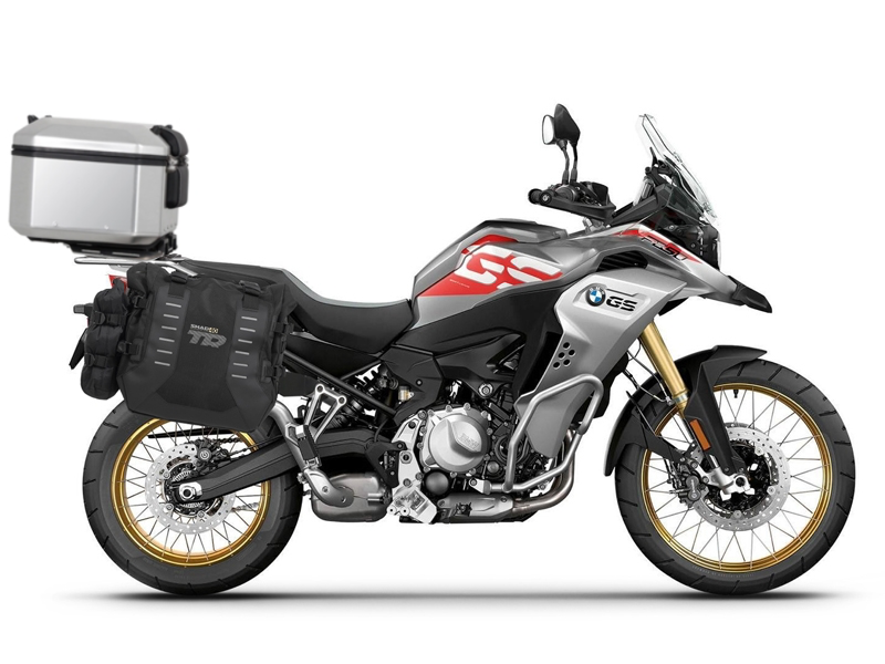 Complete set of SHAD TERRA TR40 adventure saddlebags and SHAD TERRA aluminium 55L topcase, including mounting kit SHAD BMW F 750 GS/ F 850 GS/ F 850 GS Adventure
