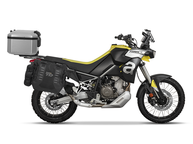 Complete set of SHAD TERRA TR40 adventure saddlebags and SHAD TERRA aluminium 37L topcase, including mounting kit SHAD Aprilia Tuareg 660