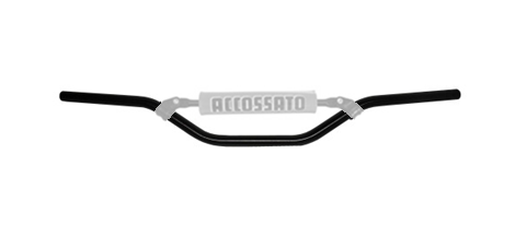 Handlebar ACCOSSATO HB051 Aluminium Made With Constant Diameter - 22 mm Crni