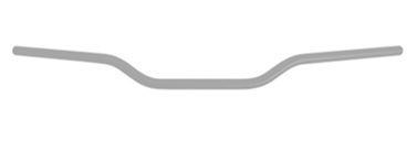 Handlebar ACCOSSATO HB055 Aluminium Made With Constant Diameter - 22 mm silver