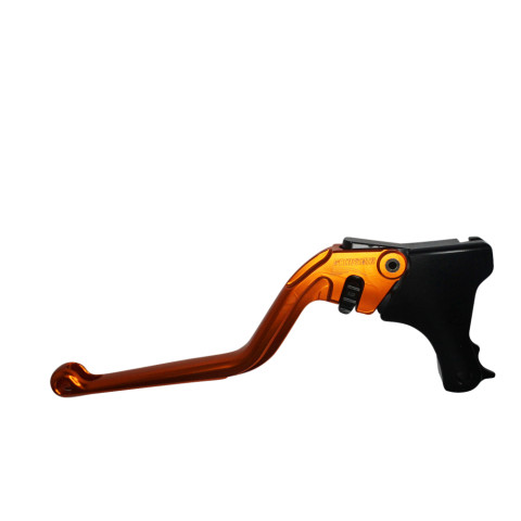 Clutch Lever ACCOSSATO ESB008 fixed CNC-worked aluminium, orange